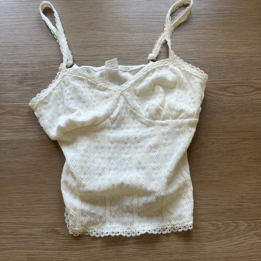 No Boundaries Cream Sleeveless Fitted Camisole